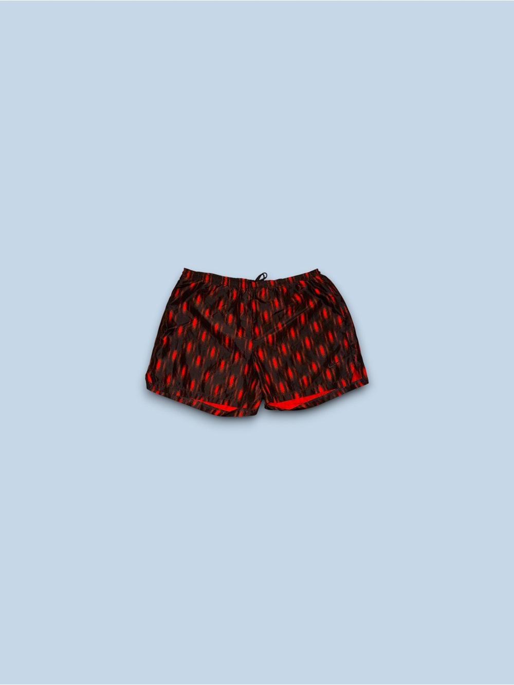 Vintage 90s Nike Shorts Mens Large Black Red 5” Running Athletic Geometric